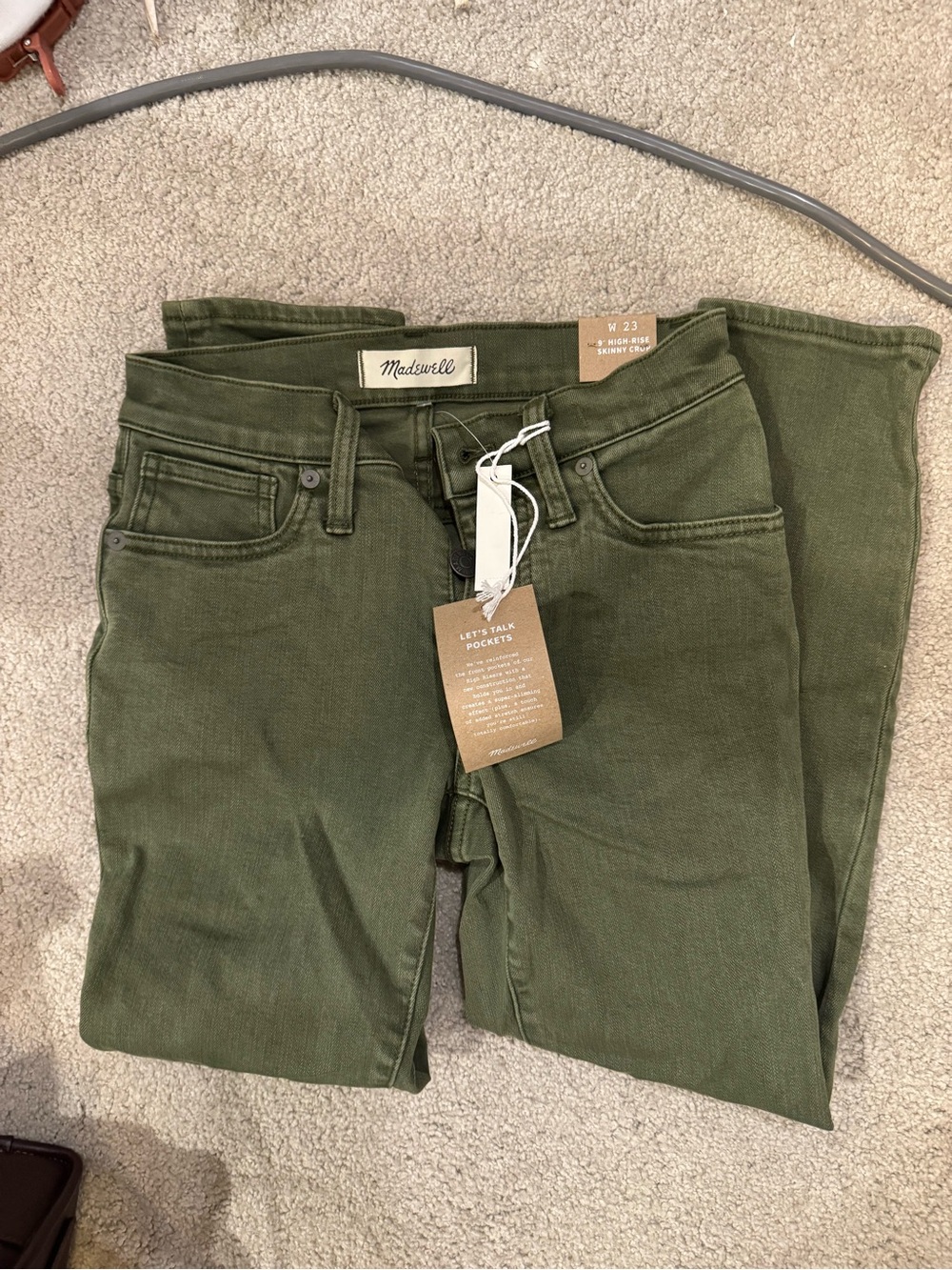 Madewell High-Rise Skinny Jeans in Olive